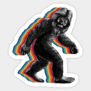 Retro Bigfoot vintage Fun and Nostalgic Sasquatch Sticker